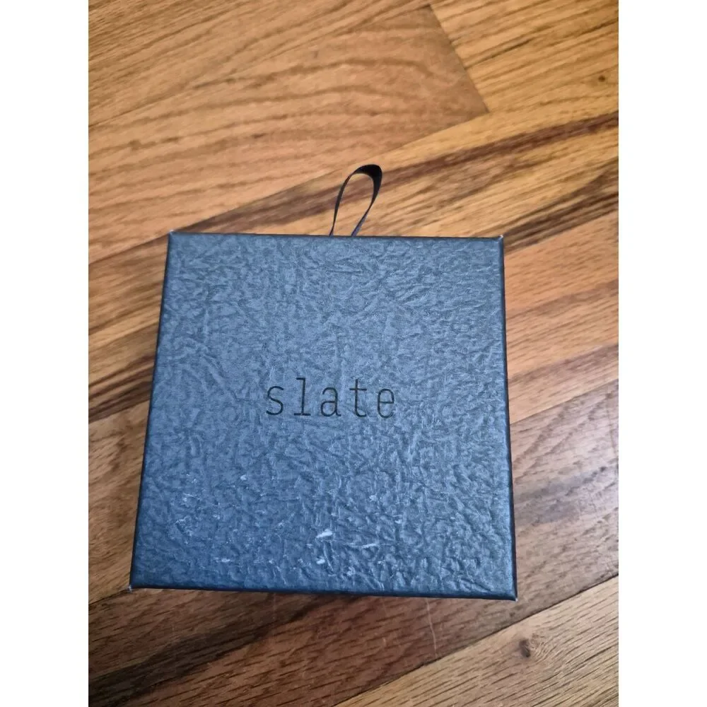 Slate Wellness Silver Tone Bead Bracelet in Mesh Cage - NIB Yoga Zen Jewelry